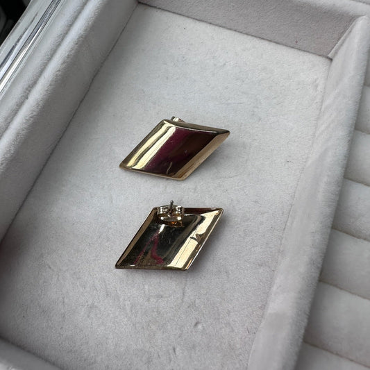 Gold Tone Kite Earrings