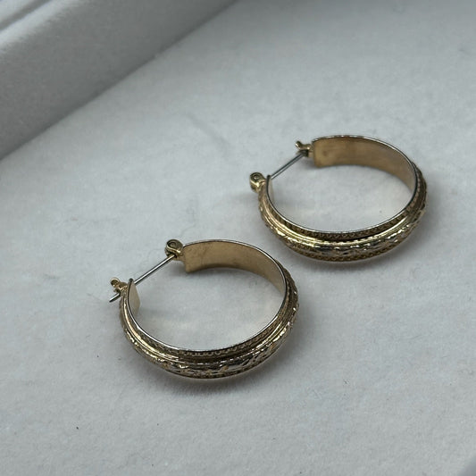 Gold Tone Hoops