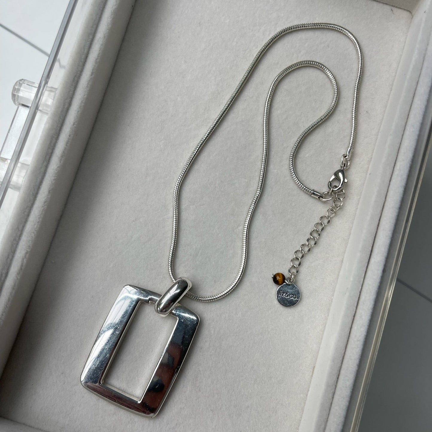 Vintage Liz Claiborne Silver Tone Necklace